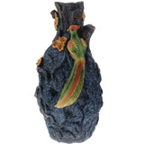 Max Exquisite Resin Flower Vase with Birds Decor Table Centerpiece Ornament Blue - Aladdin Shoppers