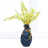 Max Exquisite Resin Flower Vase with Birds Decor Table Centerpiece Ornament Blue - Aladdin Shoppers