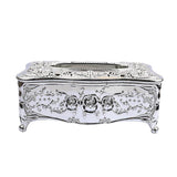 Retro Vintage Style Tissue Box Acrylic Napkin Paper Cover Holder Silver