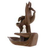 Max Monk Censer Ceramic Waterfall Backflow Buddha Hand Incense Burner Style 02 - Aladdin Shoppers