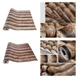 Max Retro Wood Grain Striped Tree Pattern Wallpaper Background Brown - Aladdin Shoppers