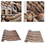 Max Retro Wood Grain Striped Tree Pattern Wallpaper Background Brown - Aladdin Shoppers