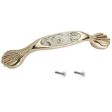 Max Pastoral Ceramic Cabinet Handles European Style Pulls Rose-gold Color Knob B