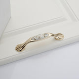 Max Pastoral Ceramic Cabinet Handles European Style Pulls Rose-gold Color Knob B