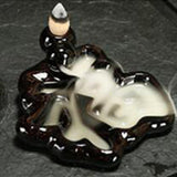 Max Vintage Black Ceramic Backflow Incense Burner Stick Cones Holder Style 07 - Aladdin Shoppers
