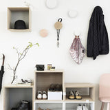 Max Dots Coat Hook Colorful Ash Wood Wall Mount Coat Wall Hanger Rack White M - Aladdin Shoppers