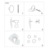 Max Dots Coat Hook Colorful Ash Wood Wall Mount Coat Wall Hanger Rack Gray L - Aladdin Shoppers