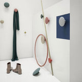 Max Dots Coat Hook Colorful Ash Wood Wall Mount Coat Wall Hanger Rack Blue S - Aladdin Shoppers