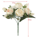 Artificial Silk Peony Bridal Bouquets for Wedding Home Decoration White