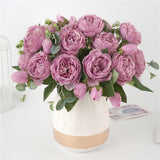 Max Artificial Silk Peony Bridal Bouquets for Wedding Home Decoration New Purple - Aladdin Shoppers
