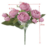 Max Artificial Silk Peony Bridal Bouquets for Wedding Home Decoration New Purple - Aladdin Shoppers