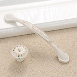 Max Ivory White Zinc Alloy Kitchen Door Knob Cabinet Cupboard Pull B-96mm