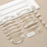 Max Ivory White Zinc Alloy Home Door Handle Cabinet Cupboard Dresser Handle 45mm