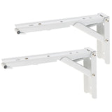 Max White Paint Foldable L Shape Wall Mount Shelf Bracket Hanging Holder Size 1 - Aladdin Shoppers