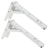 Max White Paint Foldable L Shape Wall Mount Shelf Bracket Hanging Holder Size 1 - Aladdin Shoppers