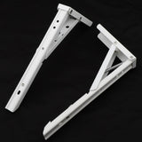 Maxbell  White Paint Foldable L Shape Wall Mount Shelf Bracket Hanging Holder Size 2