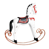 Max Mini Wooden Rocking Horse Kids Toys Desktop Ornament White