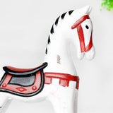 Max Mini Wooden Rocking Horse Kids Toys Desktop Ornament White - Aladdin Shoppers