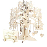 Wood 3D Wedding Make a Wish Tree Guest Sign Book Wedding Centrepiece Decor