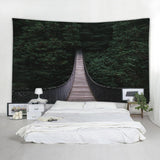Max Forest Bridge Wall Tapestry Hang Wall Blanke Printing Decor 200x150cm