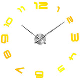 Large Number Acrylic Mirror Wall Clock DIY Sticker Clock 14