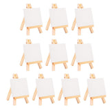 Max 10pcs Mini Wood Display Easel, Wedding Place Name Holder Menu Board