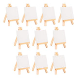 Max 10pcs Mini Wood Display Easel, Wedding Place Name Holder Menu Board