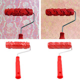 Max 7-Inch Assorted Embossed Pattern Painting Roller with Plastic Handle  Big Flower
