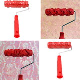 Max 7-Inch Assorted Embossed Pattern Painting Roller with Plastic Handle  Big Flower