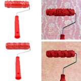 Max 7-Inch Assorted Embossed Pattern Painting Roller with Plastic Handle  Big Flower