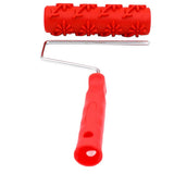 Max 7-Inch Assorted Embossed Pattern Painting Roller with Plastic Handle  Small Flower