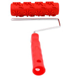Max 7-Inch Assorted Embossed Pattern Painting Roller with Plastic Handle  Small Flower