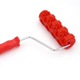 Max 7-Inch Assorted Embossed Pattern Painting Roller with Plastic Handle  Small Flower