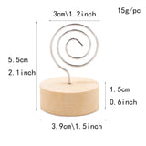 10pcs Wooden Base Place Card Holder Wedding Party Table Name Card Clip 5.5x3.9x3.9cm