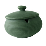 Ceramic Ashtray With Windproof Lid for Indoor Outdoor Use Light Green