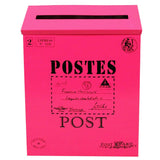 Vintage Galvanized Mailbox Letterbox Postbox Newspaper Holder Box Rose Red