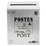 Vintage Galvanized Mailbox Letterbox Postbox Newspaper Holder Box White-1