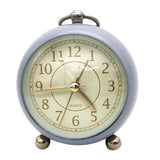 Silent Bedside quartz clock Table Alarm Clock with Nigth Light Blue