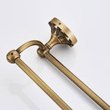 Maxbell 24inch Brass Bathroom Towel Rack with Hooks 2 Bars Towel Holder Hanger