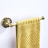 Maxbell Antique Bronze Brass Carved Wall Mounted Towel Rack Bathroom Accessories