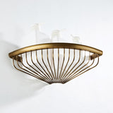 Maxbell Wall Mount Bathroom Hardware Storge Brass Basket Bronze