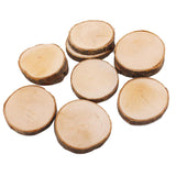 Maxbell 10pcs Unfinished Natural Wood Slices Circles with Tree Bark Wedding Ornament