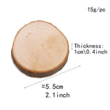 Maxbell 10pcs Unfinished Natural Wood Slices Circles with Tree Bark Wedding Ornament