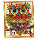 Maxbell 5D DIY Diamond Painting Horse Cross Stitch Embroidery Picture H Owl-30X40CM