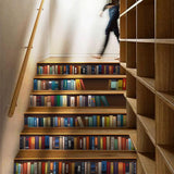 Max 3D Stair Risers Decal Self Adhesive Ladder Step Mural Sticker  Bookcase_A