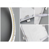 Max 12W Recessed LED Ceiling Light  - Square 220-240V  Warm White