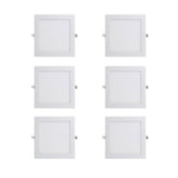 Max 12W Recessed LED Ceiling Light  - Square 220-240V  Warm White