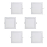 Max 12W Recessed LED Ceiling Light  - Square 220-240V  Warm White