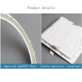 Max 12W Recessed LED Ceiling Light  - Square 220-240V  Warm White