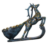 Max Creative Wine Bottle Holder Rack European Style Home Decor Deer_30x22cm